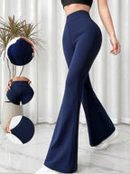 Legging Flare Cintura Alta Com Elasticidade E Caimento Fluido