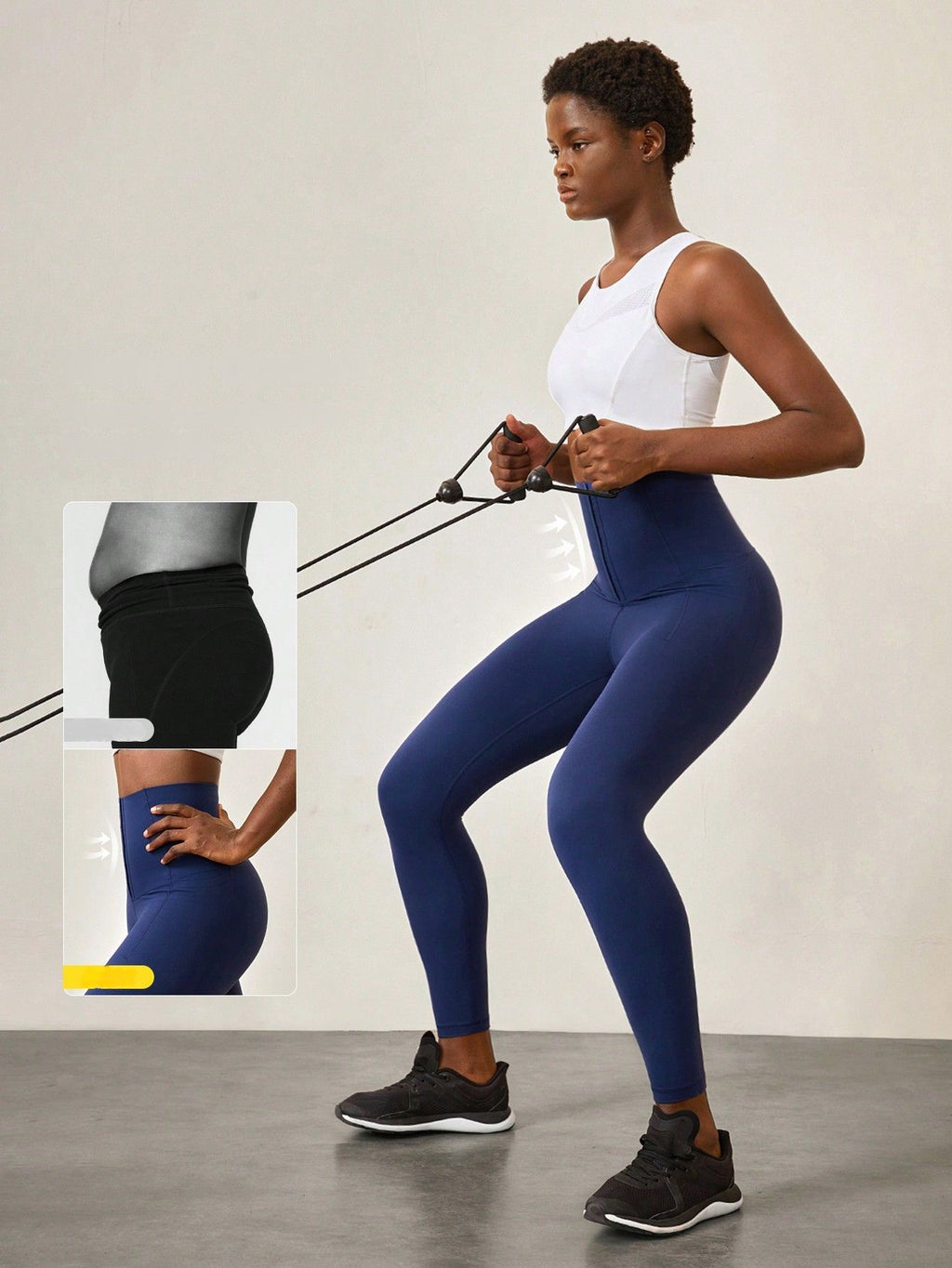 Legging Cintura Alta Com Fecho Em Colchetes