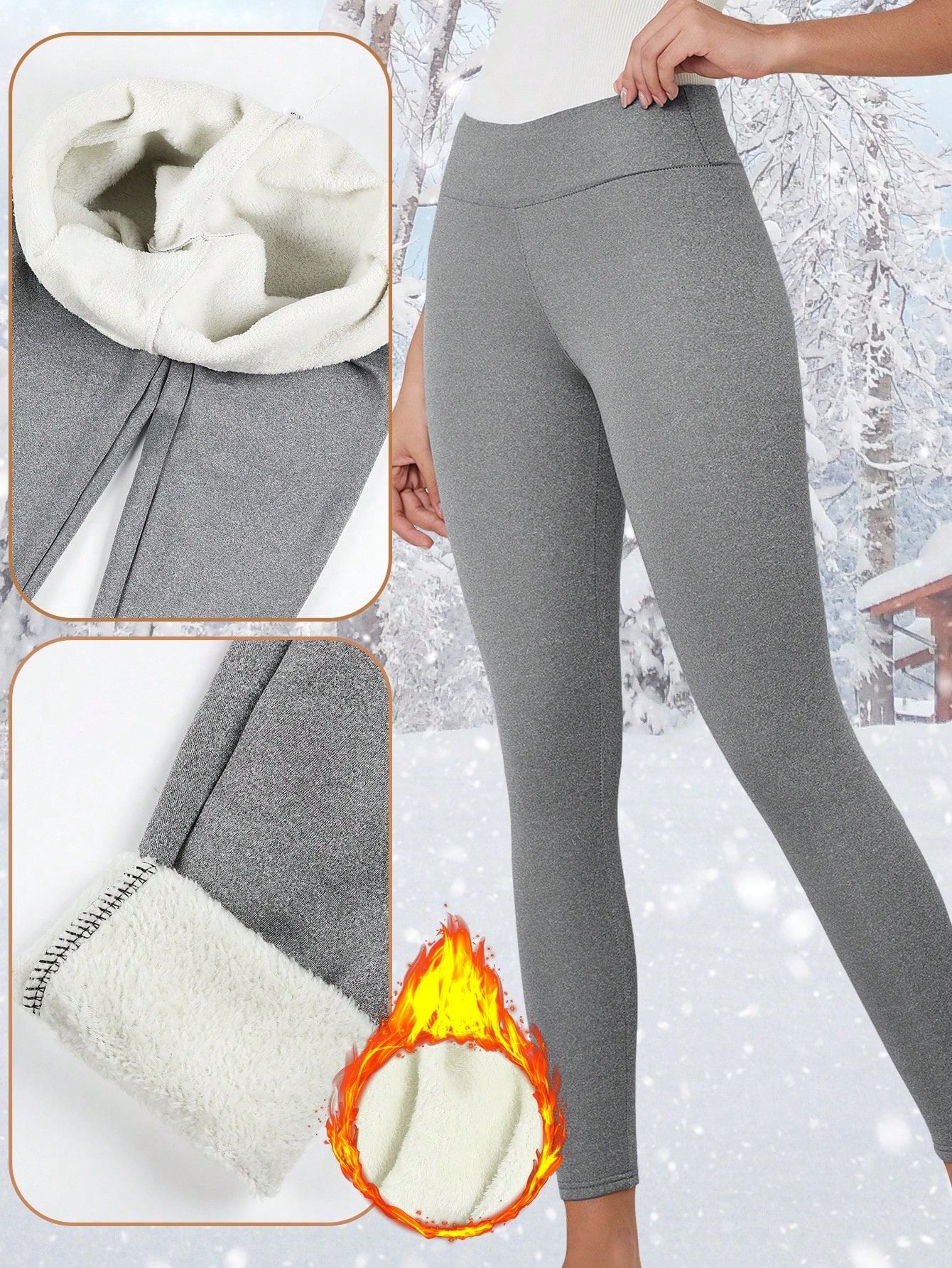 Legging Térmica Forrada Com Isolamento Para Frio