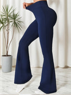 Legging Flare Cintura Alta Com Elasticidade E Caimento Fluido