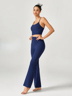 Legging Flare Cintura Alta Com Caimento Alongado