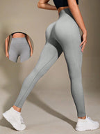 Legging Seamless Cintura Alta Com Textura Linear