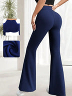 Legging Flare Cintura Alta Com Elasticidade E Caimento Fluido