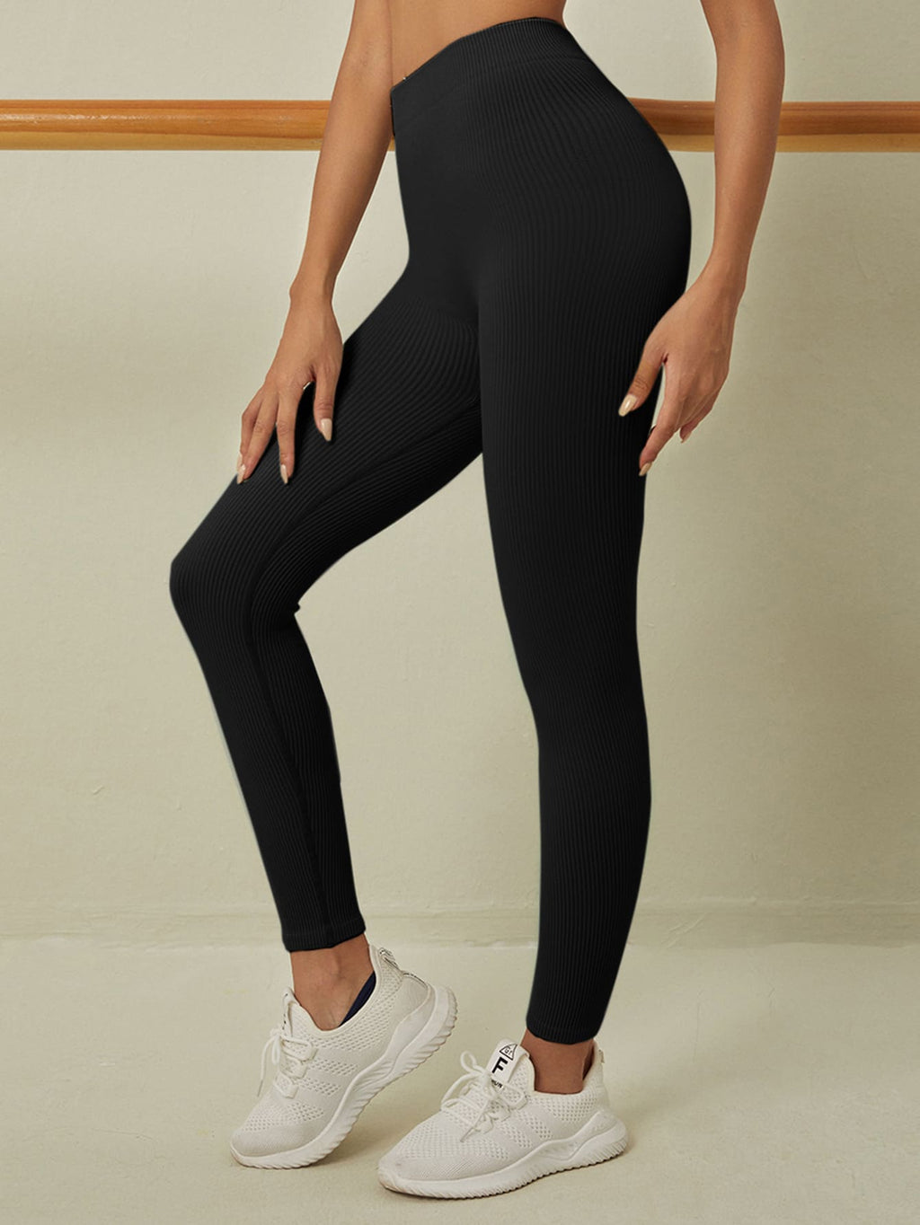 Legging Fitness Canelada Fina Cintura Alta