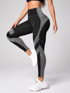 Legging Fitness Cintura Alta Com Recortes Diagonais