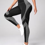 Legging Fitness Cintura Alta Com Recortes Diagonais