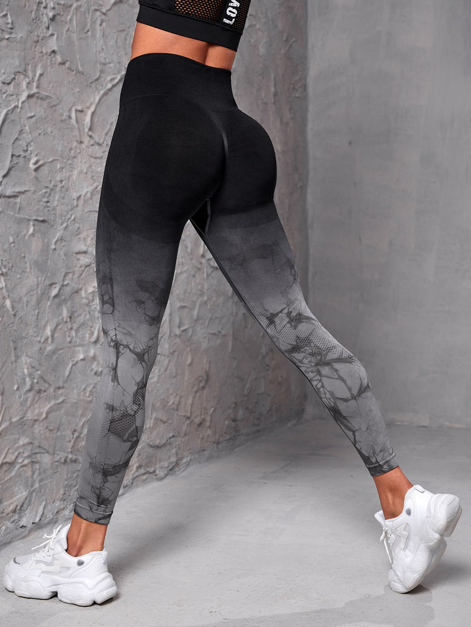 Legging Fitness Sem Costura Com Efeito Degradê