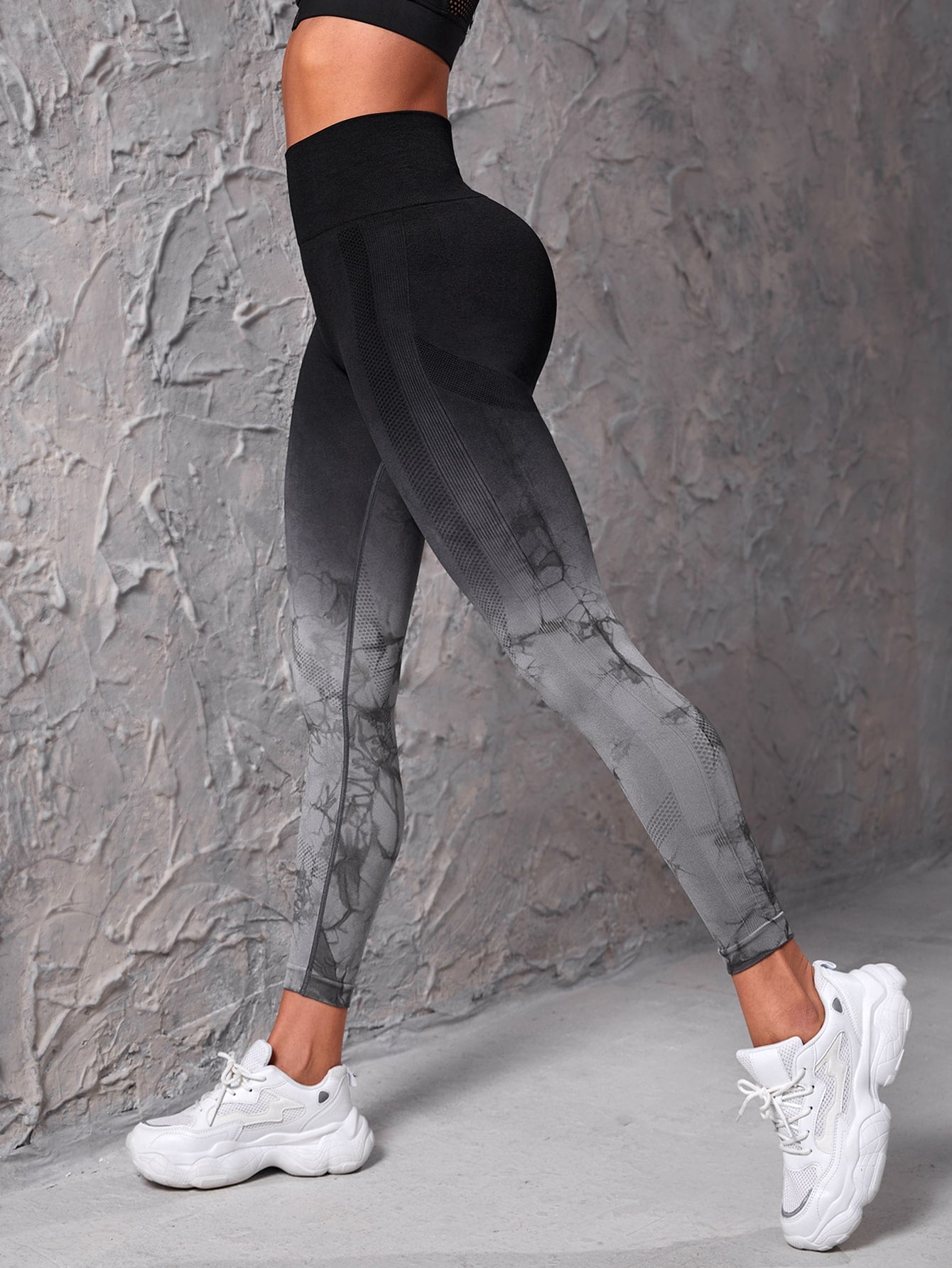 Legging Fitness Sem Costura Com Efeito Degradê