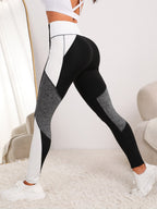 Legging Fitness Cintura Alta Com Recortes Geométricos