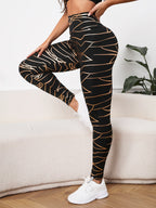 Legging Estampada Geométrica Cintura Alta Compressiva Fitness