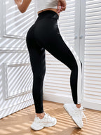 Legging Fitness Cintura Alta Com Faixa Lateral