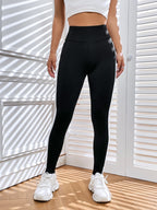 Legging Cintura Alta Com Faixa Lateral E Estilo Esportivo