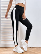 Legging Fitness Cintura Alta Com Faixa Lateral