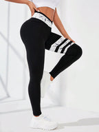 Legging Cintura Alta Com Faixas Localizadas