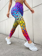 Legging Seamless Estampada Animal Print Cintura Alta Fitness