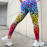 Legging Seamless Estampada Animal Print Cintura Alta Fitness
