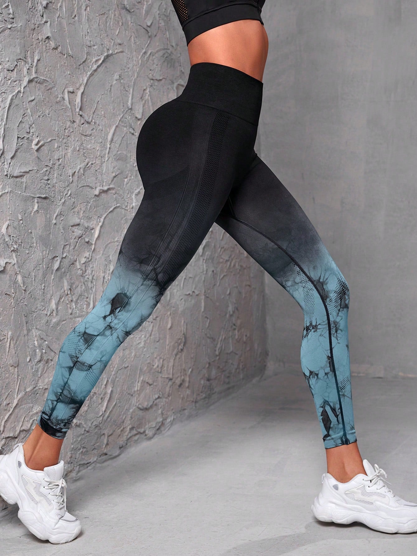 Legging Fitness Sem Costura Com Efeito Degradê