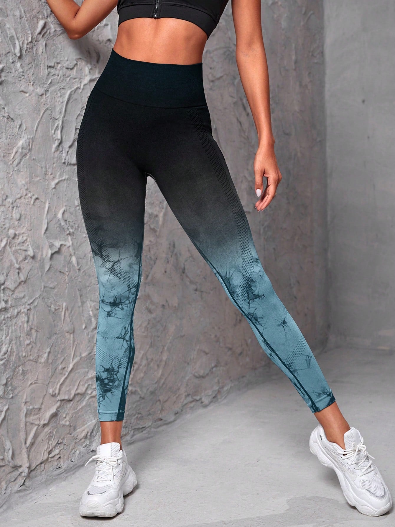 Legging Fitness Sem Costura Com Efeito Degradê