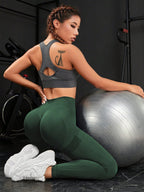 Legging Seamless Cintura Alta Com Volume Esculpido