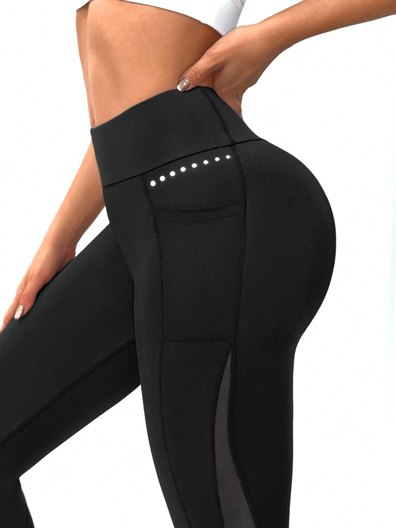 Legging Cintura Alta Com Bolso Lateral Refletivo