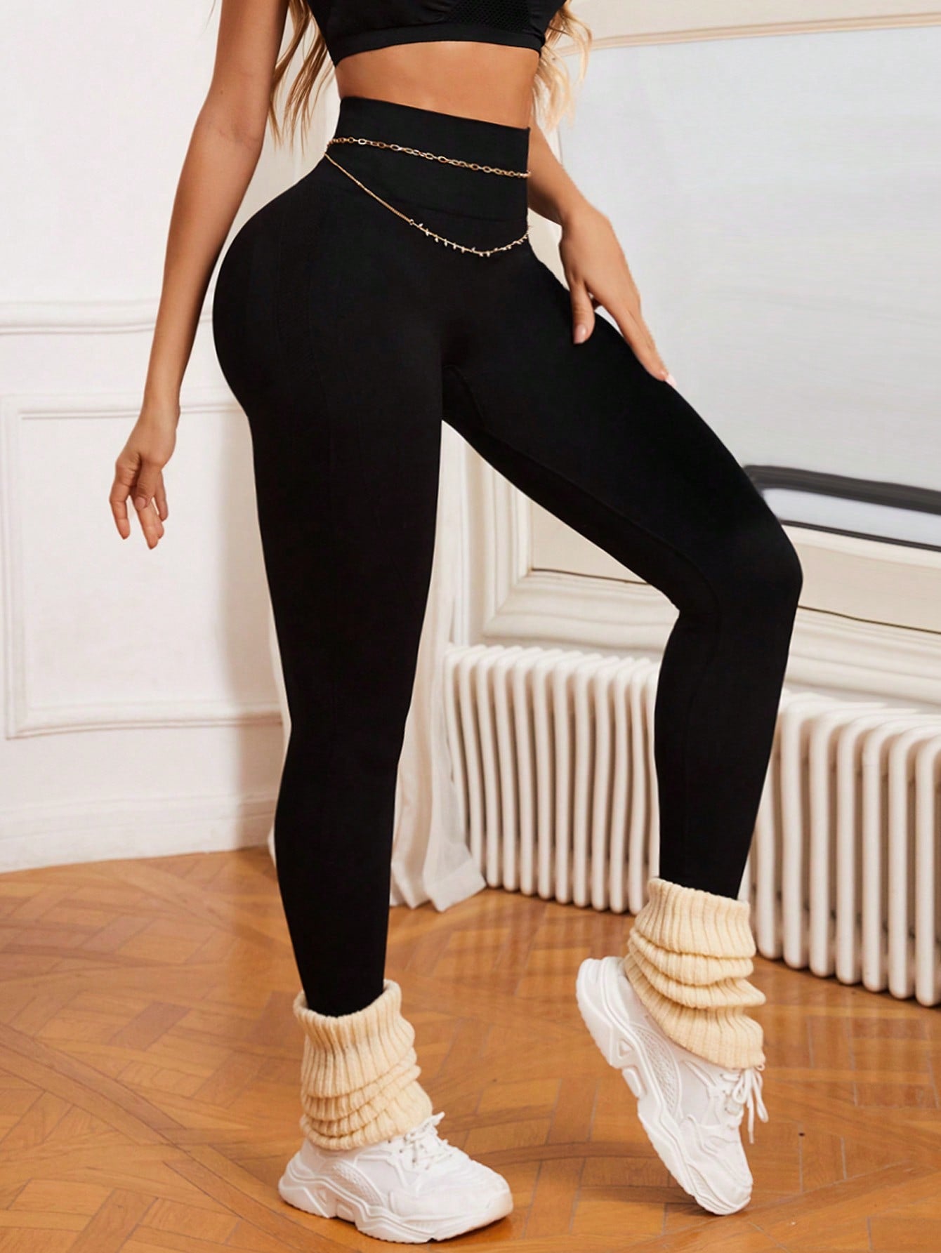 Legging Seamless Cintura Alta Com Acabamento Minimalista