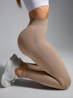 Legging Canelada Seamless Cintura Alta Com Sustentação