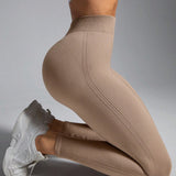 Legging Canelada Seamless Cintura Alta Com Sustentação