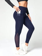 Legging Cintura Alta Com Bolso Funcional E Painéis Respiráveis