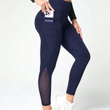 Legging Cintura Alta Com Bolso Funcional E Painéis Respiráveis