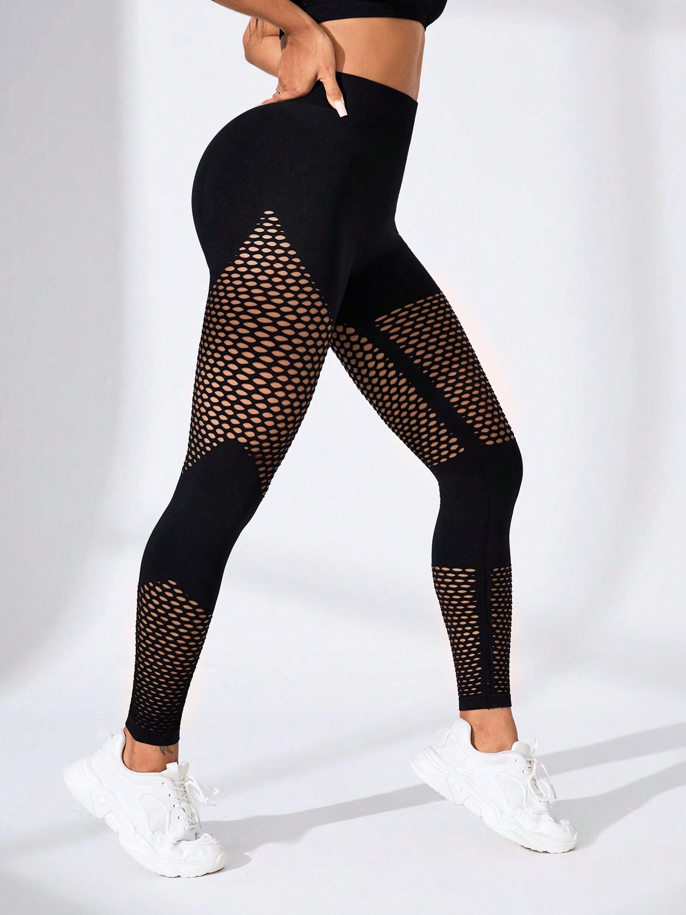Legging Compressiva Cintura Alta Com Tela Respirável
