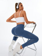 Legging Fitness Sem Costura Com Painel Respirável