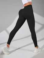 Legging Canelada Seamless Cintura Alta Com Sustentação