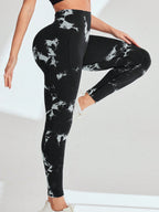 Legging Cintura Alta Com Estampa Artística Fitness