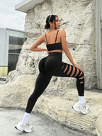 Legging Seamless Cintura Alta Com Janelas Laterais