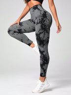 Legging Seamless Cintura Alta Com Padronagem Orgânica