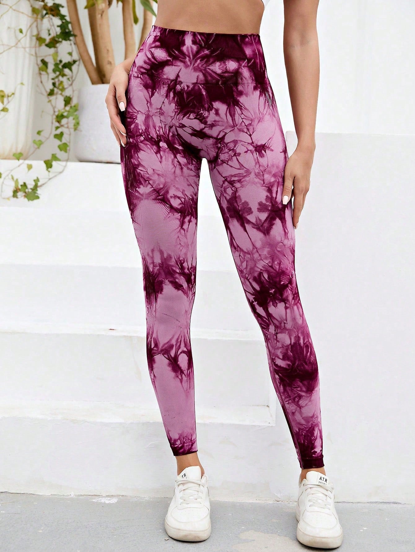 Legging Seamless Cintura Alta Com Grafismo Marmorizado