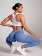 Legging Cintura Alta Com Cós Em V Texturizado