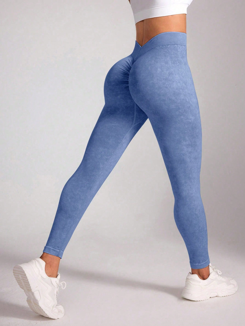 Legging Cintura Alta Com Cós Em V Texturizado