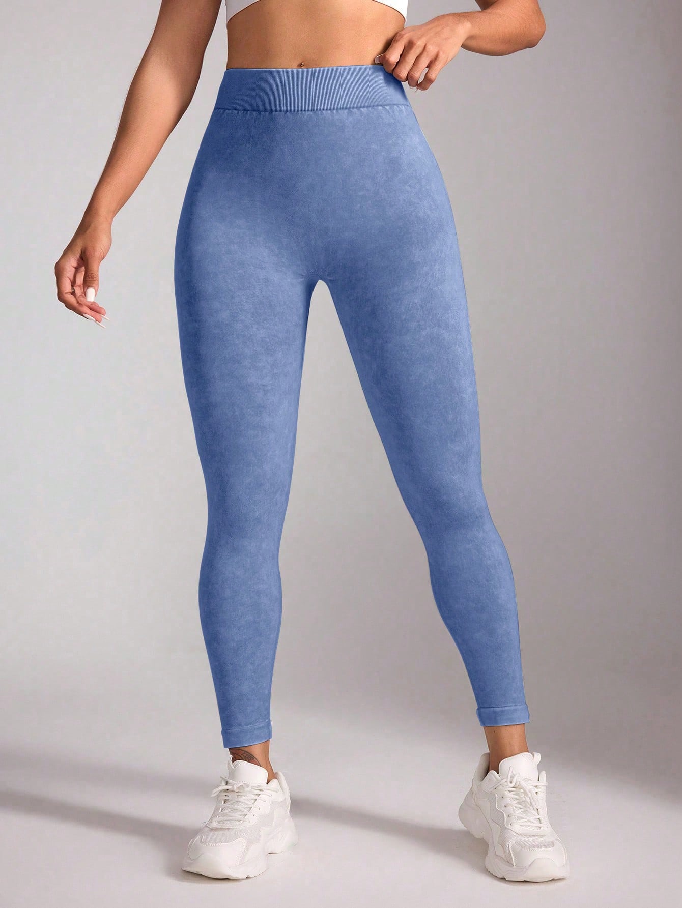 Legging Cintura Alta Com Cós Em V Texturizado