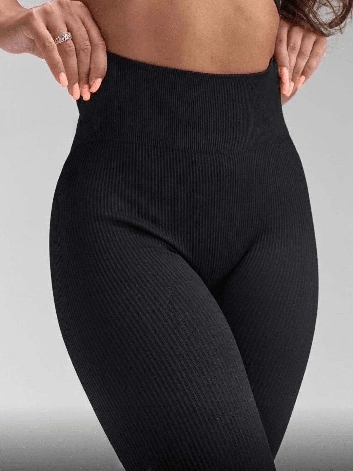 Legging Fitness Canelada Sem Costura Ajuste Anatômico