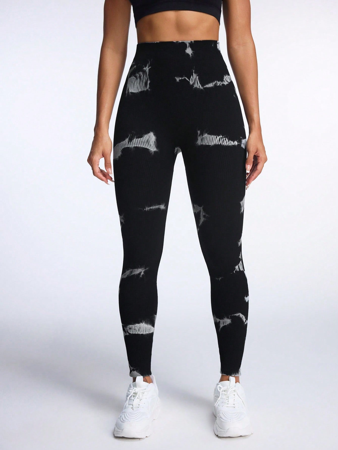 Legging Seamless Cintura Alta Com Padronagem Orgânica