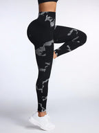 Legging Seamless Cintura Alta Com Padronagem Orgânica