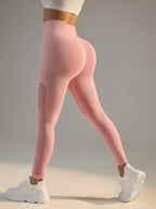 Legging Fitness Sem Costura Com Painel Respirável