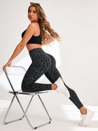 Legging Seamless Cintura Alta Com Estampa Felina