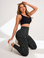 Legging Seamless Cintura Alta Com Estampa Felina