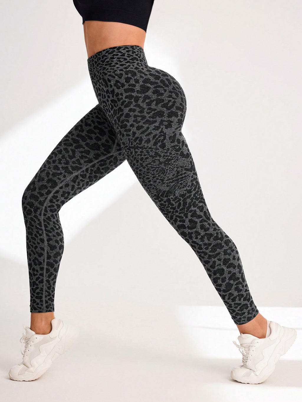 Legging Seamless Cintura Alta Com Estampa Felina