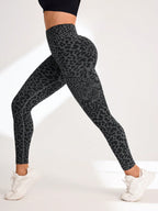 Legging Seamless Cintura Alta Com Estampa Felina