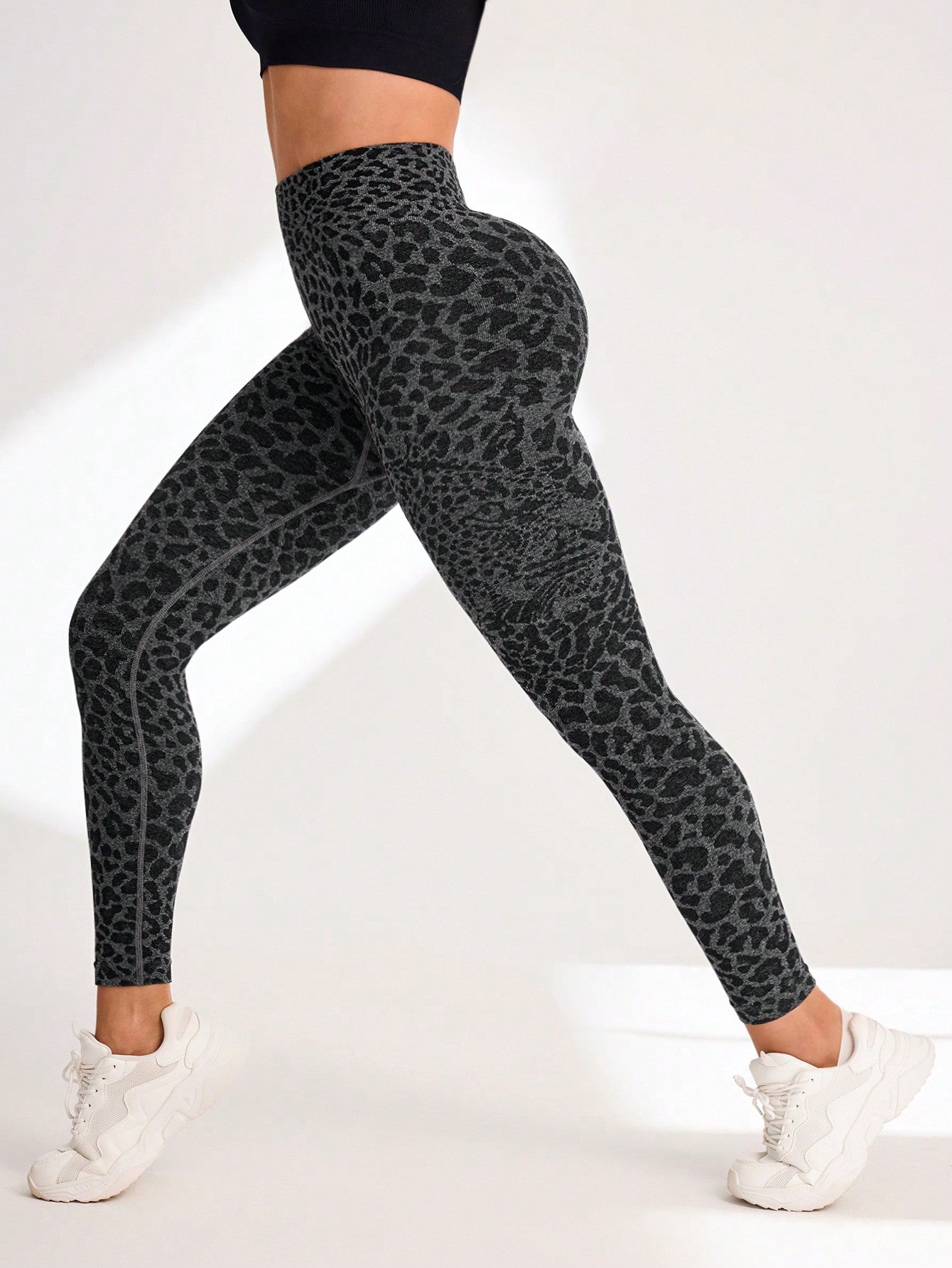 Legging Seamless Cintura Alta Com Estampa Felina