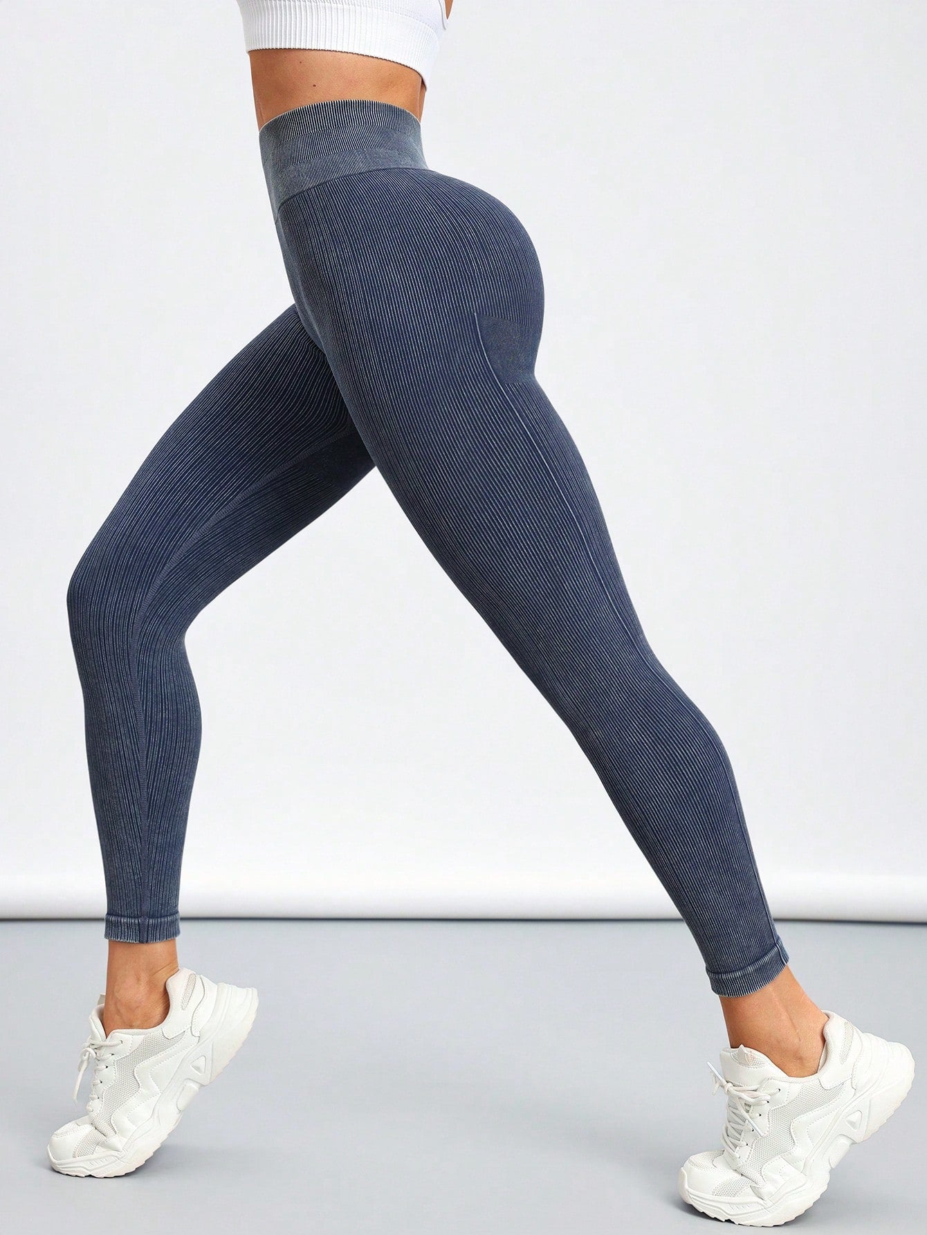Legging Fitness Canelada Vertical Ajuste Suave