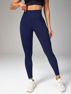 Legging Fitness Sem Costura Com Painel Respirável